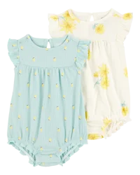 Carter's Baby 2-Pack Floral Rompers Multi 18M