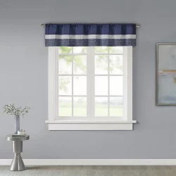 Madison Park Amherst Window Valance - Navy