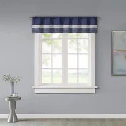 Madison Park Amherst Window Valance - Navy