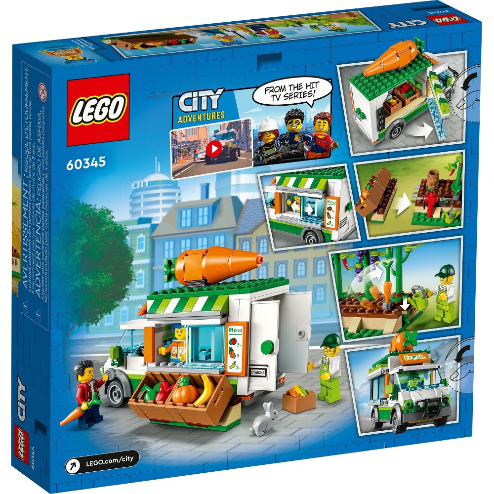 slide 2 of 6, LEGO City Farmers Market Van 60345 Building Set, 1 ct