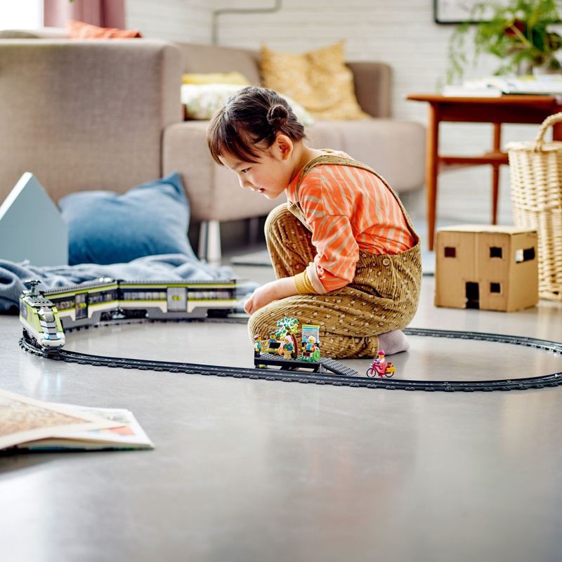 slide 3 of 6, LEGO City Express Passenger Train Toy RC Lights Set 60337, 1 ct