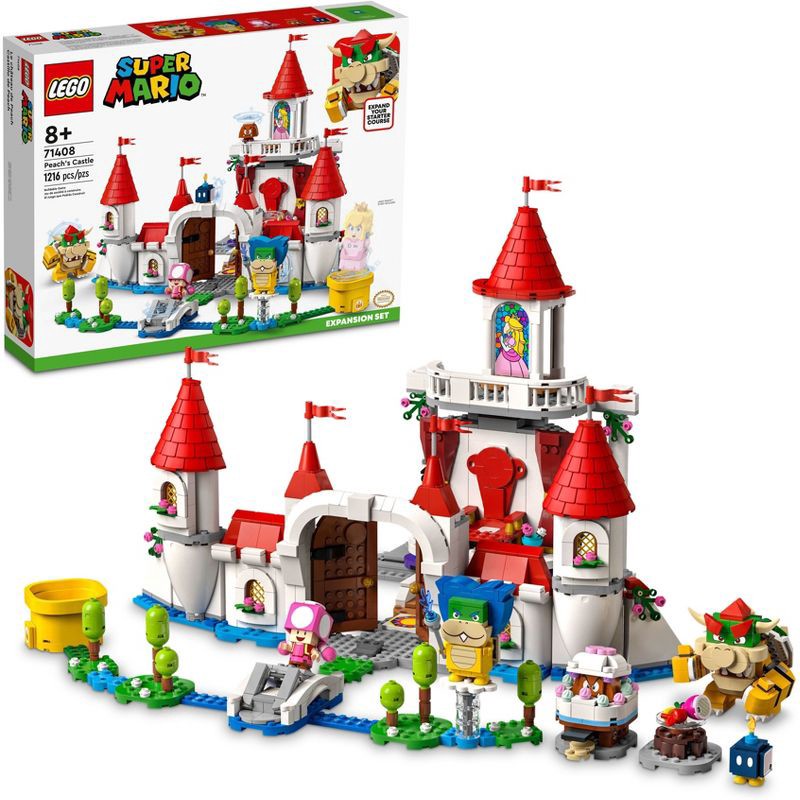 slide 1 of 6, LEGO Super Mario Peach Castle Expansion Set Toy 71408, 1 ct