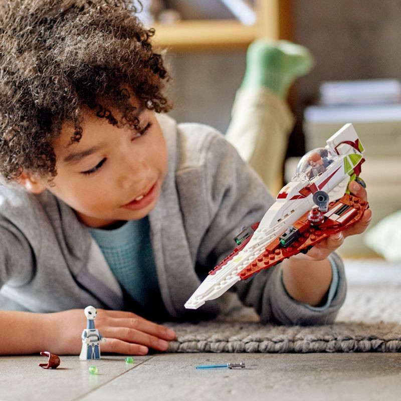 slide 3 of 6, LEGO Star Wars Obi-Wan Kenobi Jedi Starfighter 75333 Building Toy Set, 1 ct
