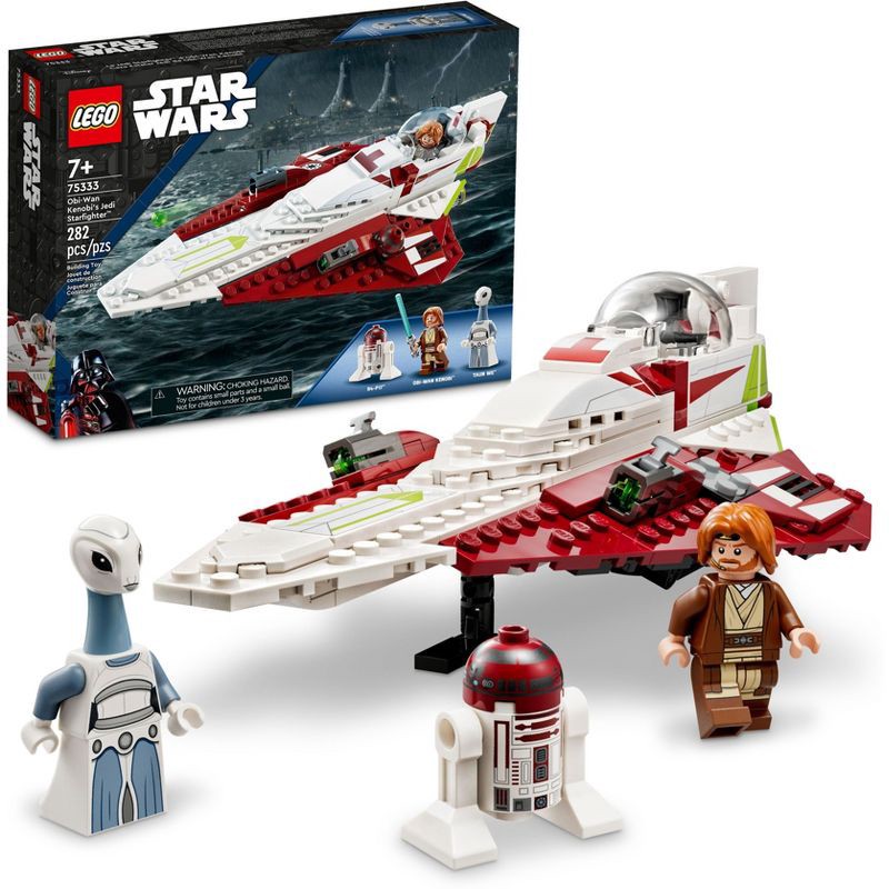 slide 1 of 6, LEGO Star Wars Obi-Wan Kenobi Jedi Starfighter 75333 Building Toy Set, 1 ct