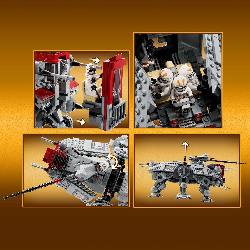 slide 4 of 6, LEGO Star Wars AT-TE Walker Set with Droid Figures 75337, 1 ct