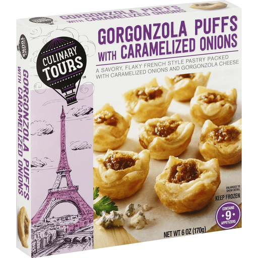 slide 2 of 2, Culinary Tours Gorgonzola Puffs With Caramelized Onions, 6 oz