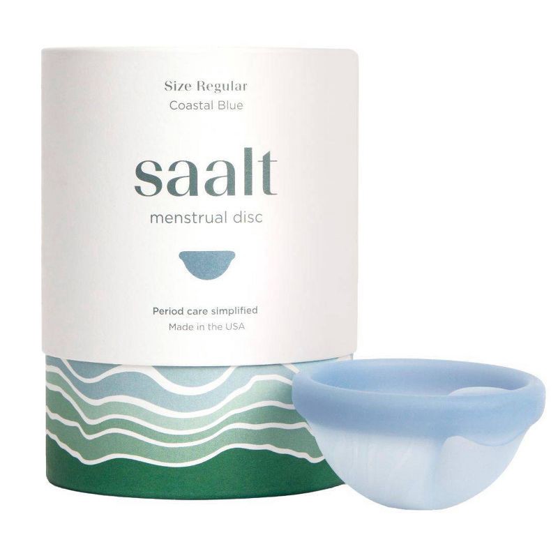 slide 1 of 5, Saalt Reusable Menstrual Disc - Coastal Blue - Regular, 1 ct