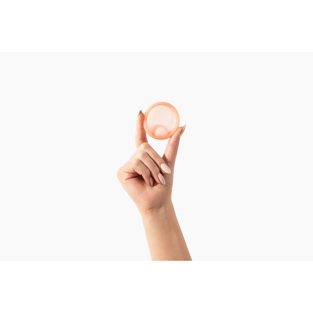 slide 3 of 5, Saalt Reusable Menstrual Disc - Sunset Coral - Small, 1 ct