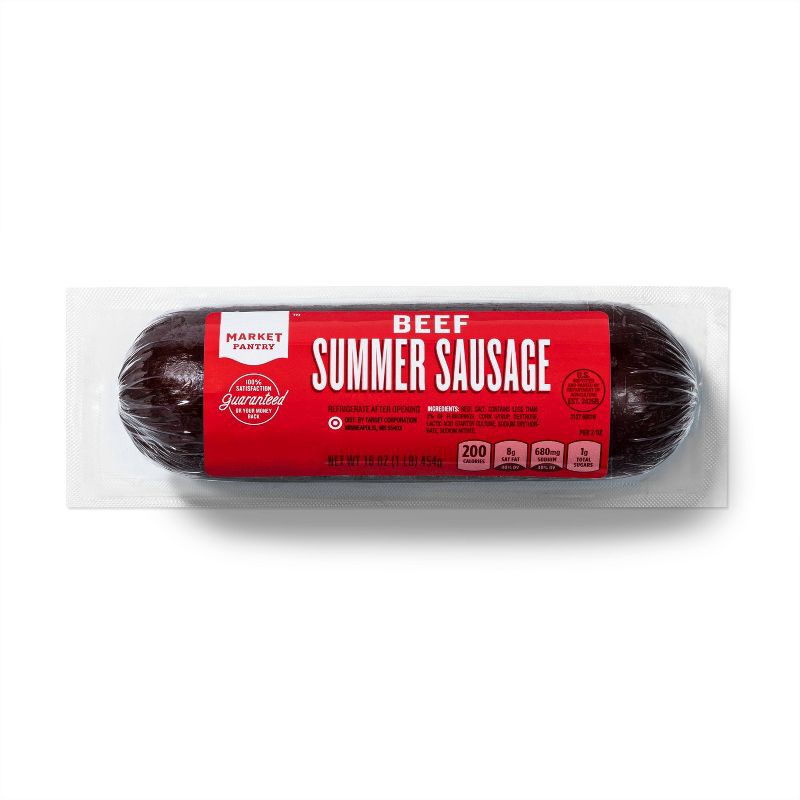 slide 1 of 3, Beef Summer Sausage - 16oz - Market Pantry™, 16 oz