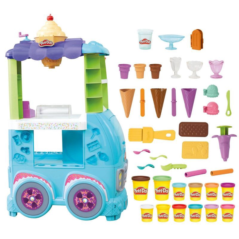 slide 2 of 12, Play-Doh Kitchen Creations Ultimate Ice Cream Toy Truck Playset , Christmas Gifts for Kids', 1 ct