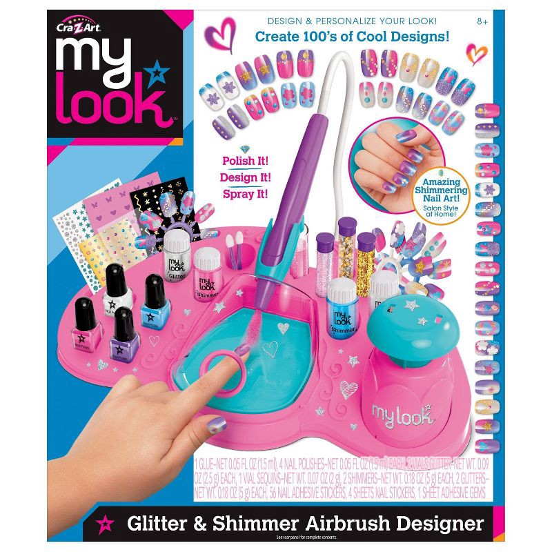slide 1 of 9, My Look Glitter & Shimmer Designer Nail Art Kit, 1 ct