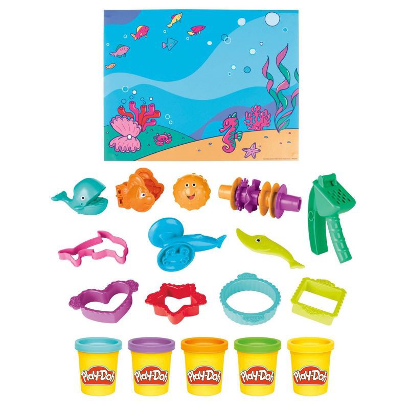 slide 1 of 8, Play-Doh Ocean Friends Toolset - 22pc, 22 ct
