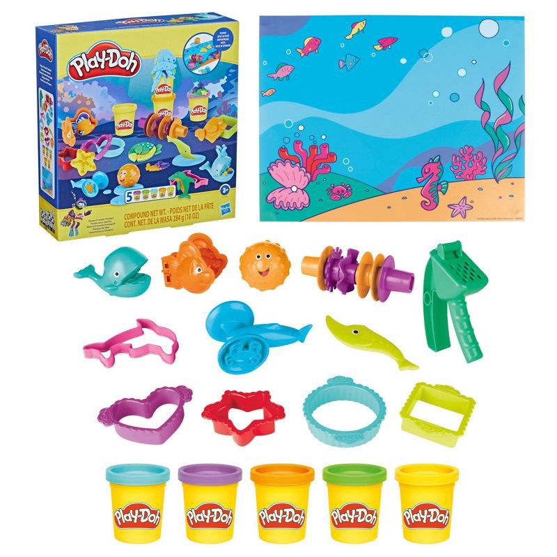 slide 3 of 8, Play-Doh Ocean Friends Toolset - 22pc, 22 ct