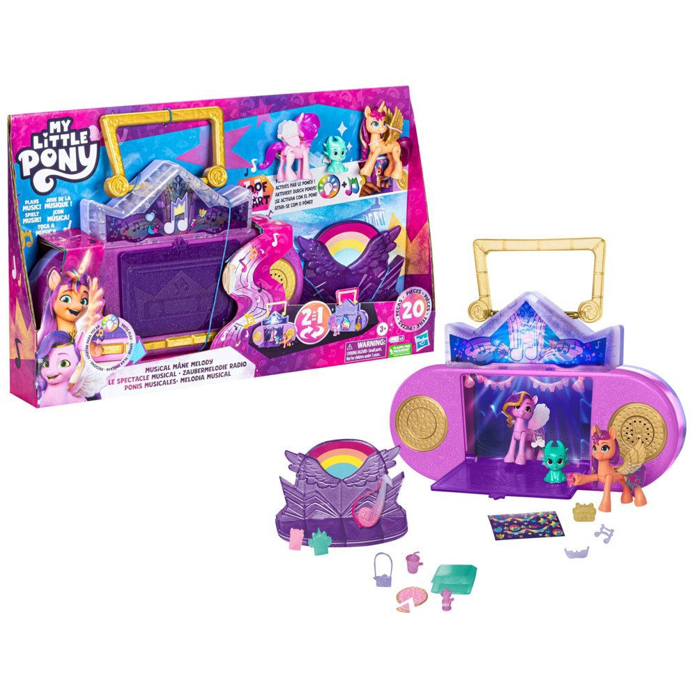 slide 9 of 10, My Little Pony Toys: Musical Mane Melody Doll Playset, 1 ct