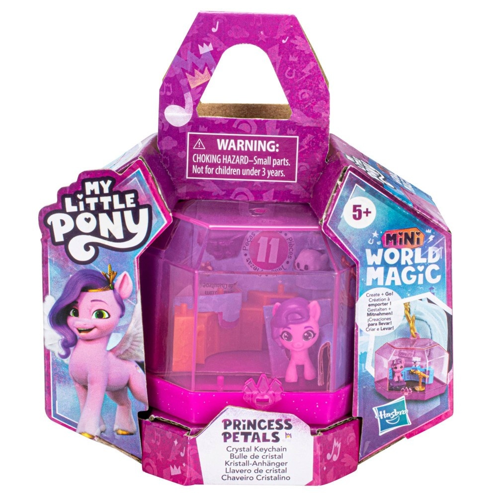 slide 2 of 9, My Little Pony Mini World Magic Crystal Keychain Princess Pipp Petals, 1 ct