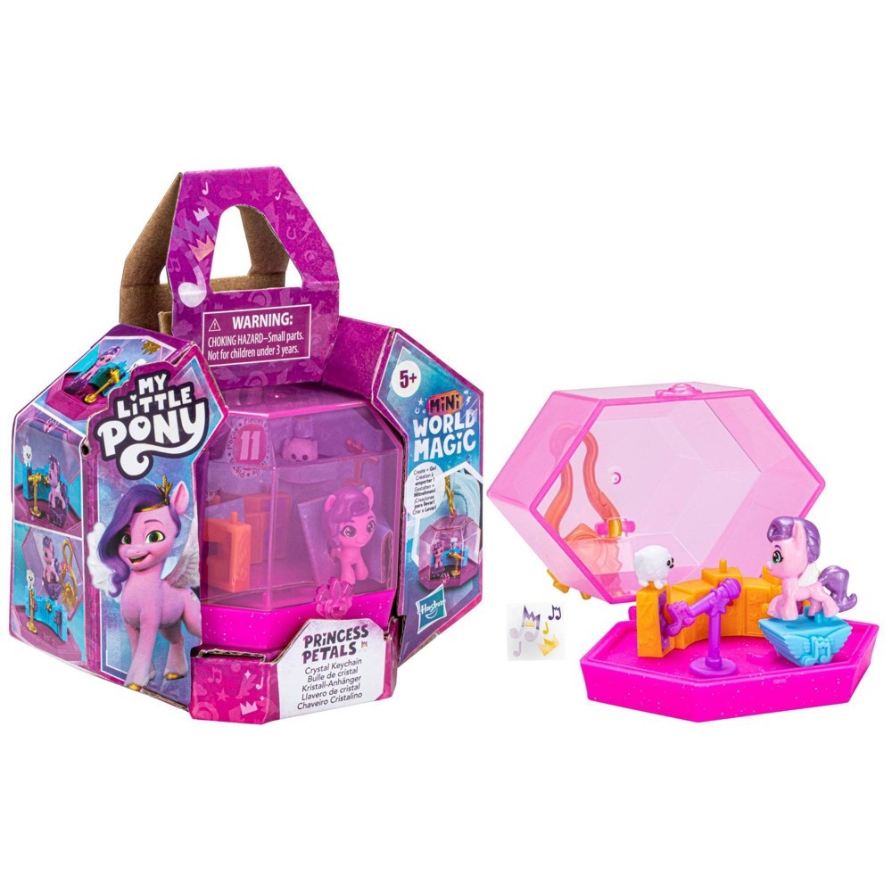 slide 3 of 9, My Little Pony Mini World Magic Crystal Keychain Princess Pipp Petals, 1 ct