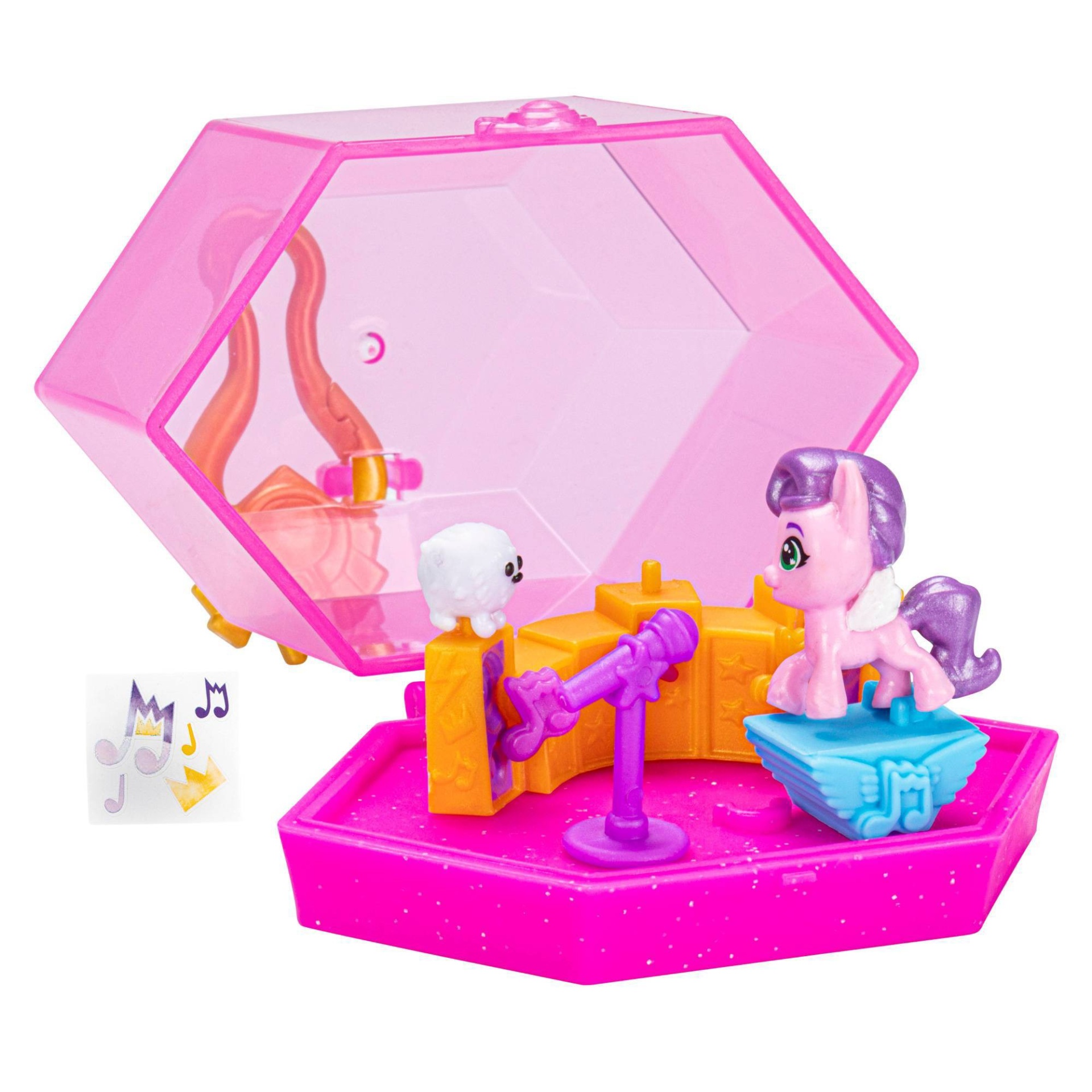 slide 1 of 9, My Little Pony Mini World Magic Crystal Keychain Princess Pipp Petals, 1 ct