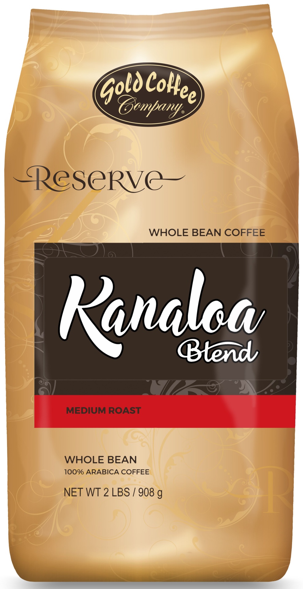 slide 1 of 2, Gold Coffee Company Kanaloa Whole Bean, 