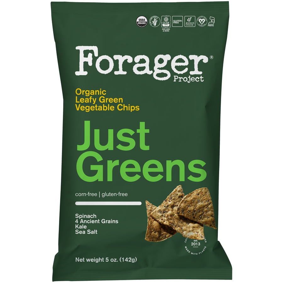 slide 1 of 1, Forager Project Organic Greens Pressed Vegetable Chips, 5 oz