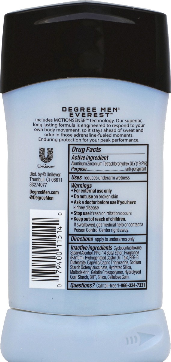 slide 6 of 6, Degree Men MotionSense Everest Anti-Perspirant, 2.7 oz