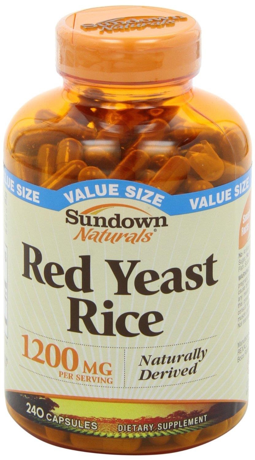 slide 1 of 1, Sundown Naturals 1200 mg Red Yeast Rice Capsules, 240 ct