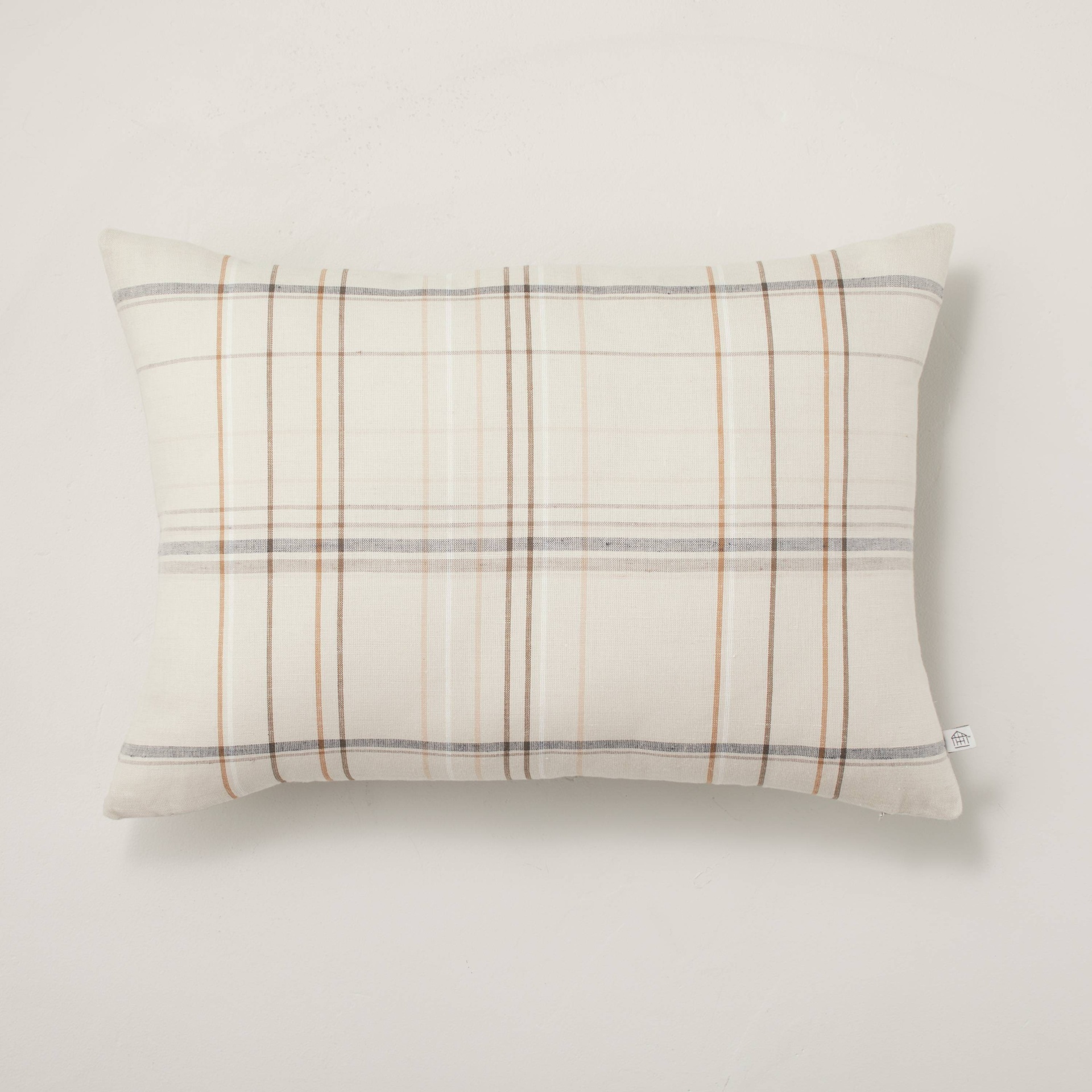 Plaid Weave Small Lumbar Pillow — TRAVEL PATTERNS