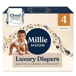 Millie Moon Luxury Disposable Diapers - Size 4 - 120ct