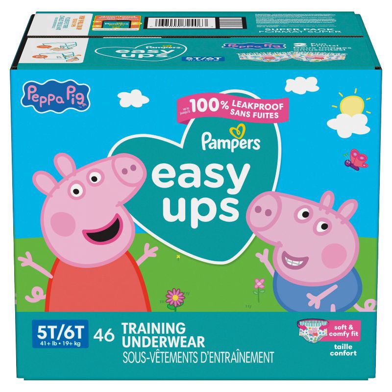 slide 12 of 14, Pampers Easy Ups Girls' Disposable Training Underwear - 5T-6T - 46ct, 46 ct