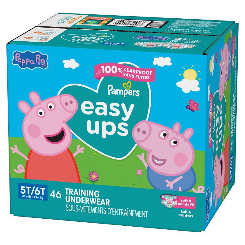 slide 13 of 14, Pampers Easy Ups Girls' Disposable Training Underwear - 5T-6T - 46ct, 46 ct