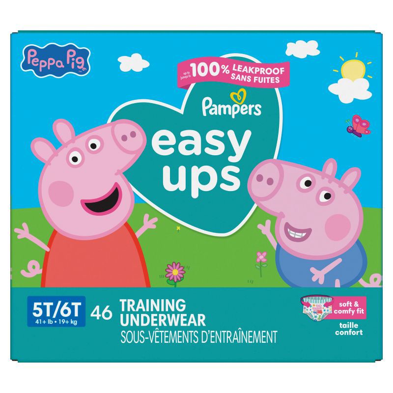 slide 11 of 14, Pampers Easy Ups Girls' Disposable Training Underwear - 5T-6T - 46ct, 46 ct