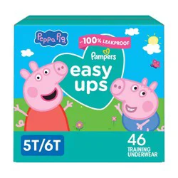Pampers Easy Ups Girls' Disposable Training Underwear - 5T-6T - 46ct