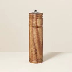 Hearth & Hand with Magnolia Wood Salt Grinder 7.5" Brown - Hearth & Hand™ with Magnolia: Acacia Manual Spice Mill, Stainless Steel Mechanism