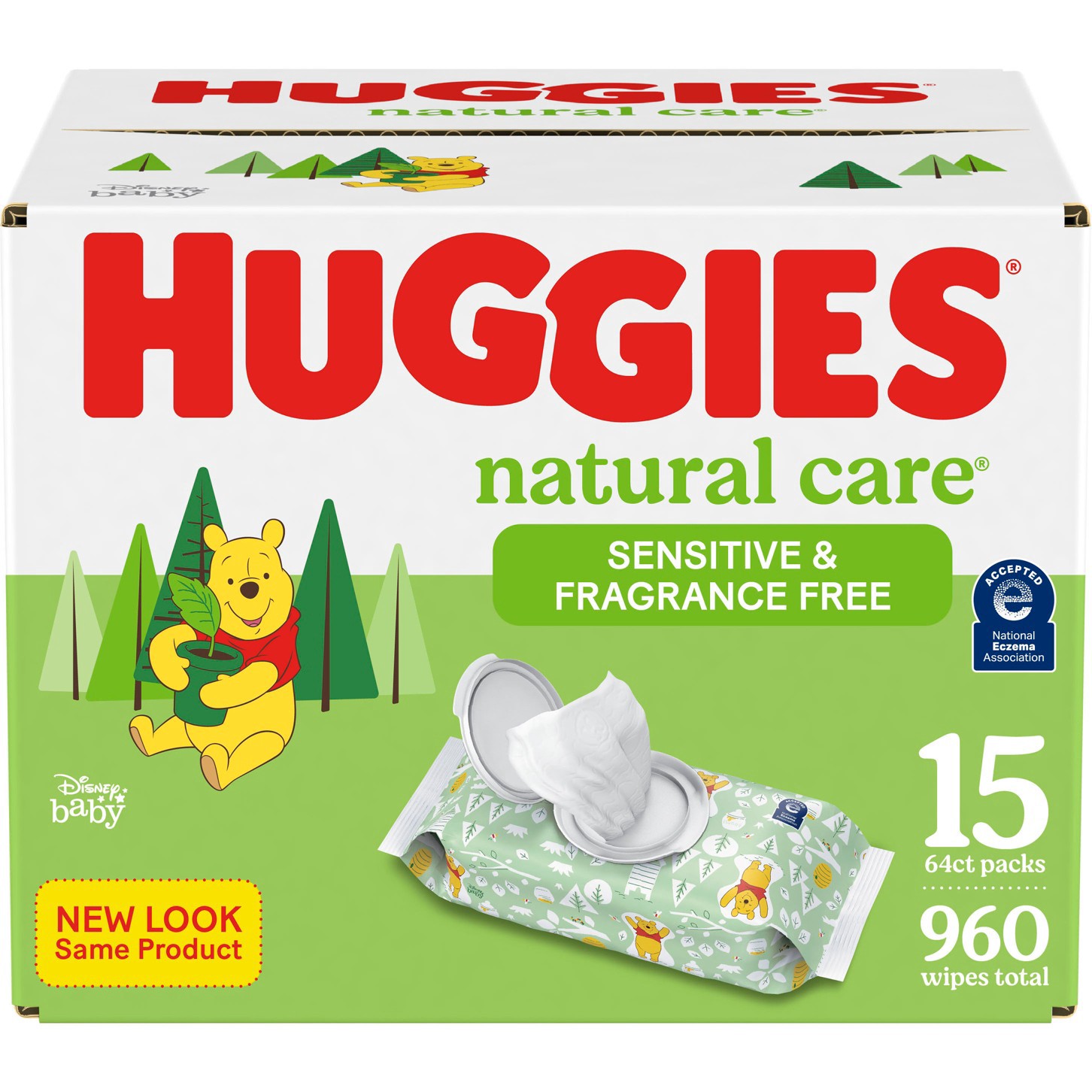 slide 1 of 11, Huggies Natural Care Sensitive Unscented Baby Wipes - 960ct, 960 ct