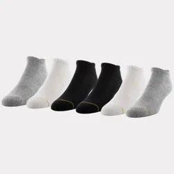 GOLDTOE Signature Collection Signature Gold by GOLDTOE Men's Modern Essential No Show Socks 6pk - Light Gray/White 6-12.5