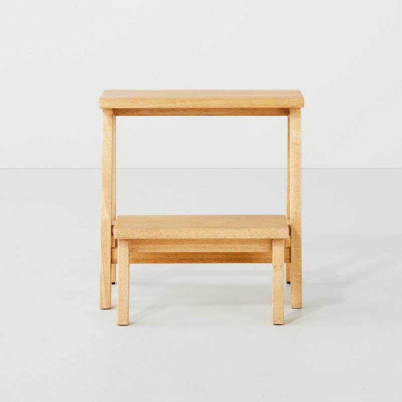 slide 3 of 6, Hearth & Hand w/Magnolia Furniture 18" Wood Kitchen Step Stool - Natural - Hearth & Hand™ with Magnolia, 1 ct