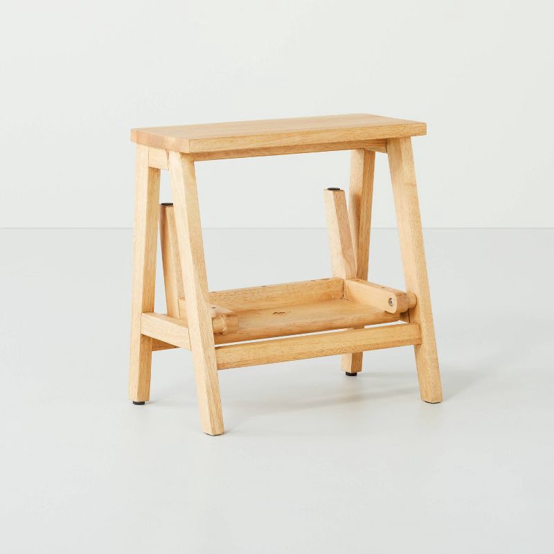 slide 4 of 6, Hearth & Hand w/Magnolia Furniture 18" Wood Kitchen Step Stool - Natural - Hearth & Hand™ with Magnolia, 1 ct