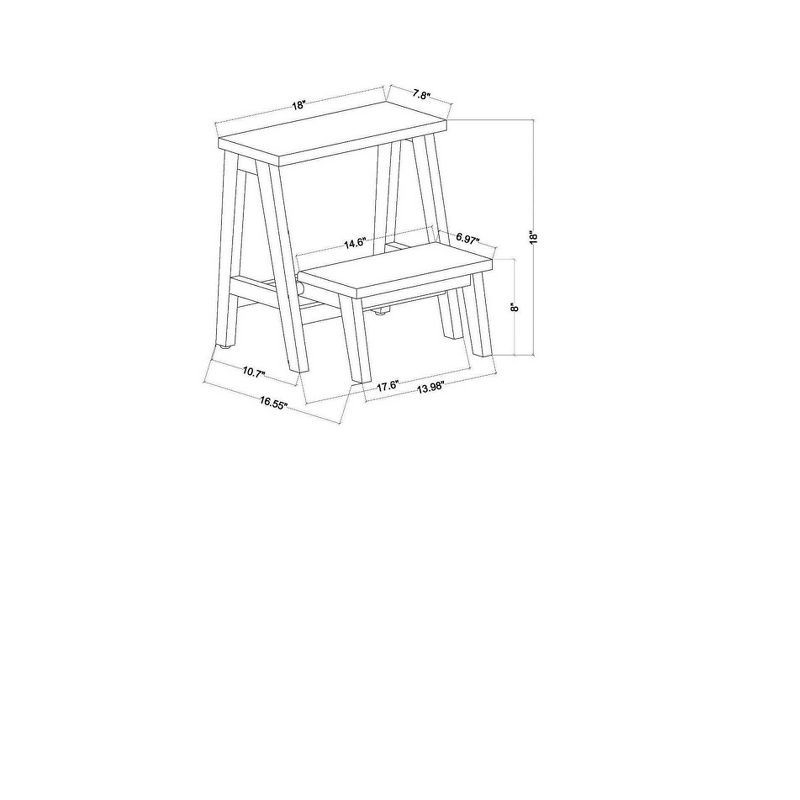 slide 6 of 6, Hearth & Hand w/Magnolia Furniture 18" Wood Kitchen Step Stool - Natural - Hearth & Hand™ with Magnolia, 1 ct