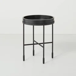 Hearth & Hand w/Magnolia Furniture Wood & Metal Accent Side Table - Black - Hearth & Hand™ with Magnolia