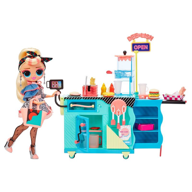 slide 1 of 1, L.O.L. Surprise! OMG To-Go Diner Playset with 45+ Surprises, 1 ct