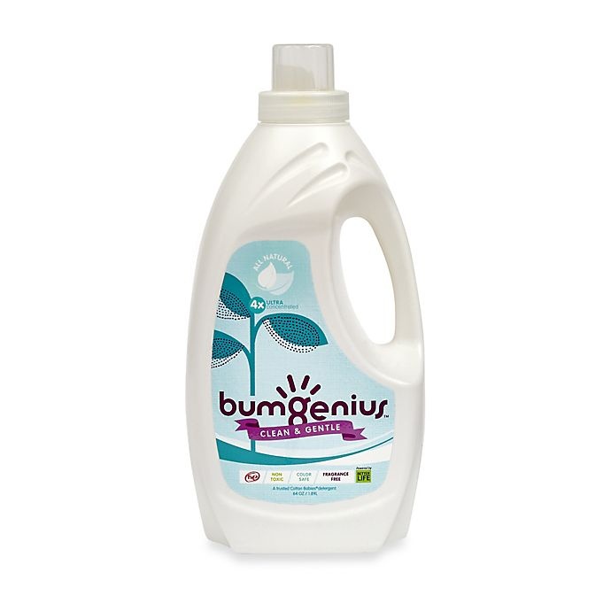 slide 1 of 2, bumGenius All Natural Laundry Detergent - Clean & Gentle, 64 oz