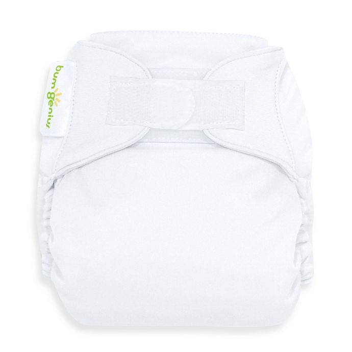 slide 2 of 2, bumGenius Freetime Cloth Diaper with Snap Closure - White, 1 ct