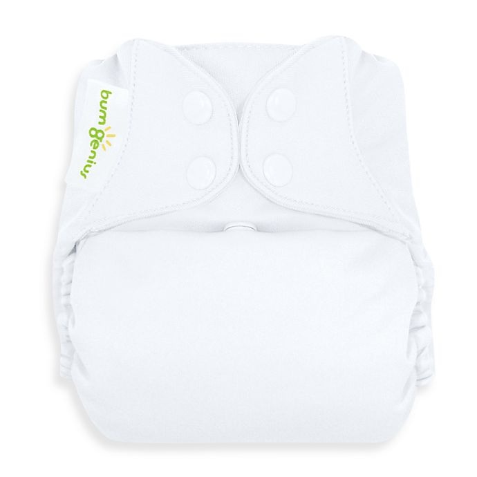 slide 1 of 2, bumGenius Freetime Cloth Diaper with Snap Closure - White, 1 ct