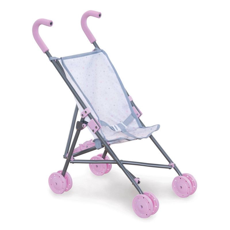 slide 4 of 4, Perfectly Cute Star Print Fold Up Stroller for Baby Doll, 1 ct