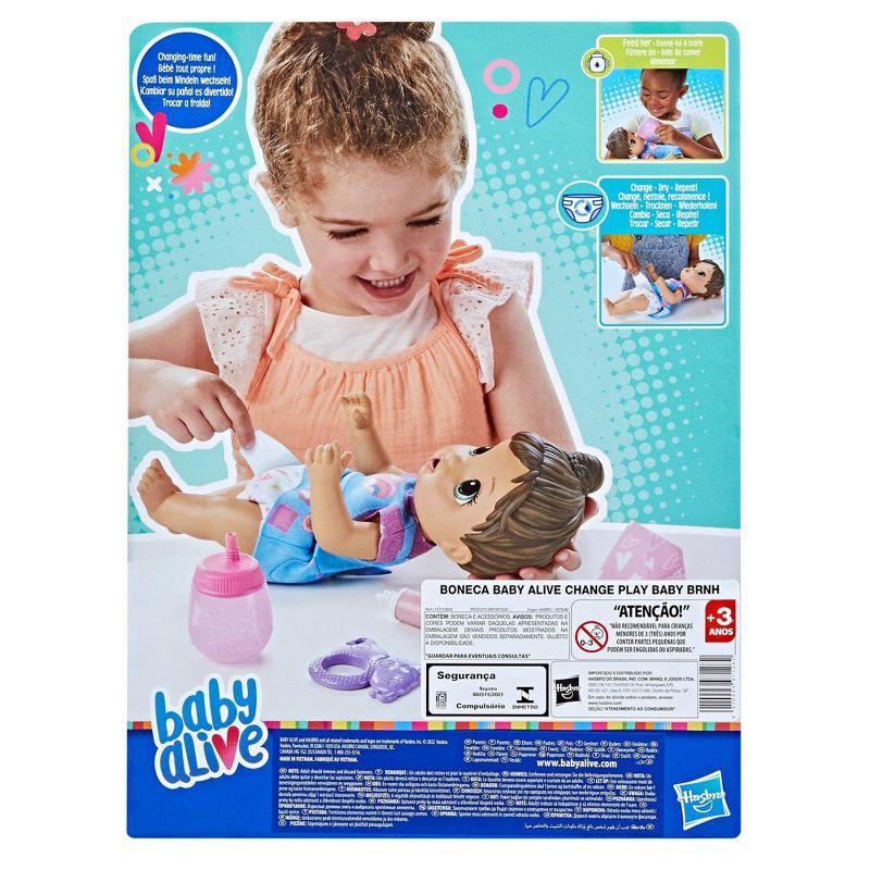 Baby Alive Change 'n Play Baby Doll - Brown Hair