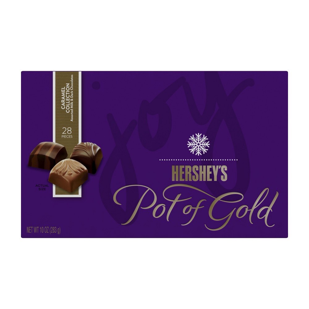 slide 2 of 4, Hershey's Pot Of Gold Christmas Pecan Caramel Clusters Collection, 10 oz