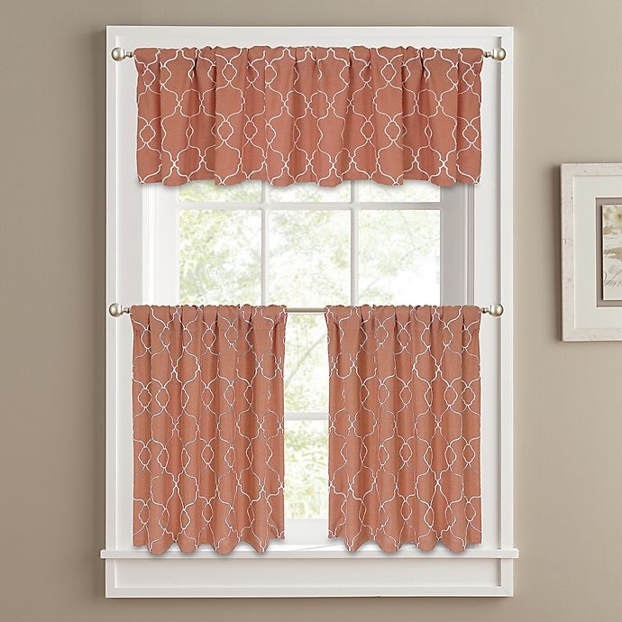 slide 3 of 3, Colordrift Mandy Window Valance - Coral, 1 ct