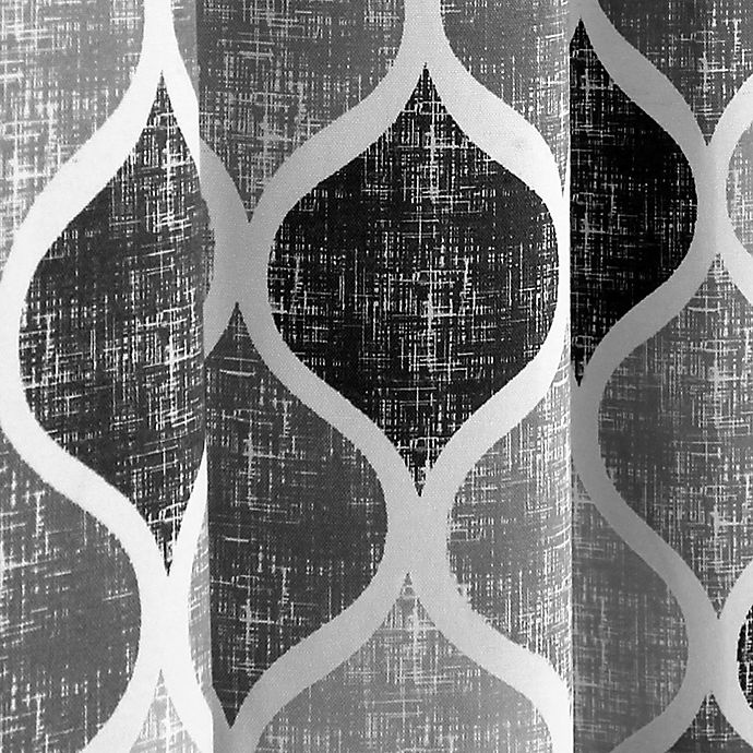 slide 2 of 3, Colordrift Priya Ogee Window Curtain Tier Pair - Grey, 45 in