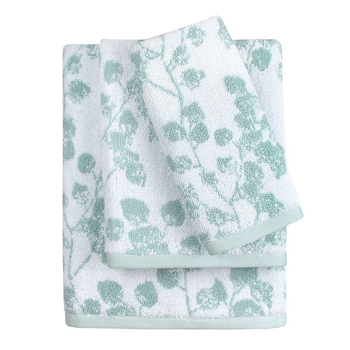 slide 2 of 2, Colordrift Botanical Bath Towel - Aqua, 1 ct