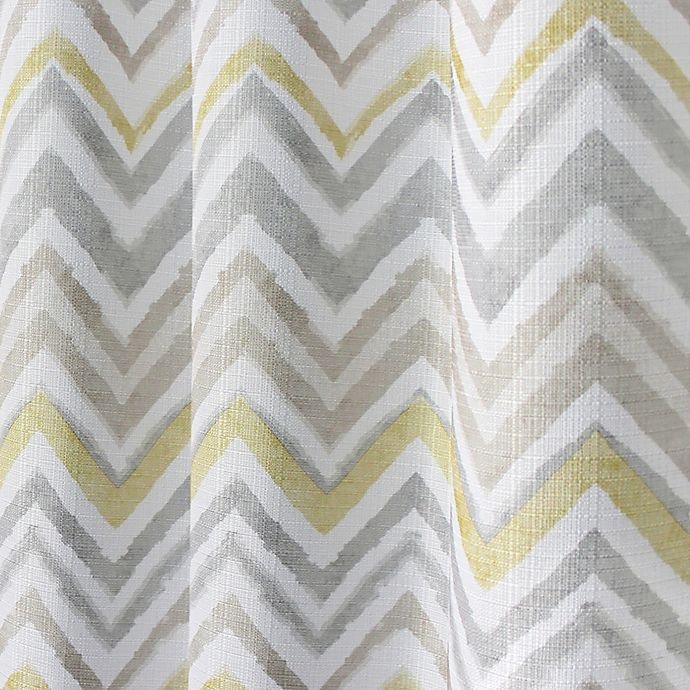 slide 2 of 2, Colordrift Chevron Mirage Shower Curtain - Yellow, 72 in x 72 in