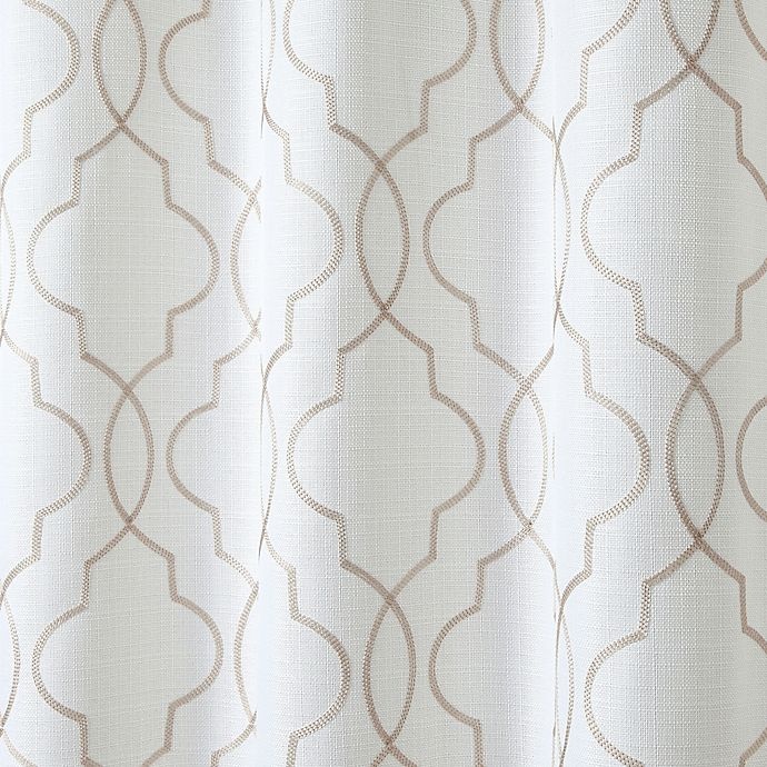 slide 2 of 2, Colordrift Brianna Fret Shower Curtain - Ivory, 72 in x 84 in